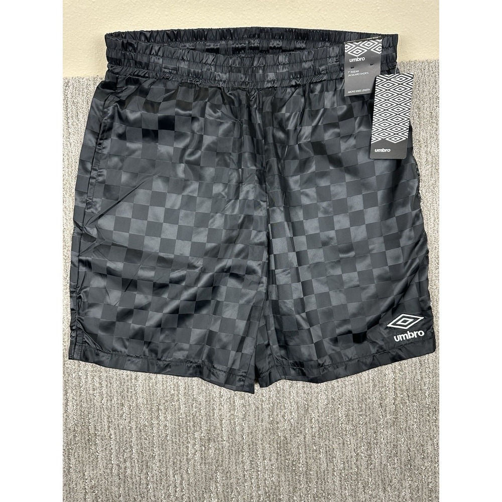 Umbro Jacquard 7" Inseam Checkered Shorts  Men's Size Small New With Tags